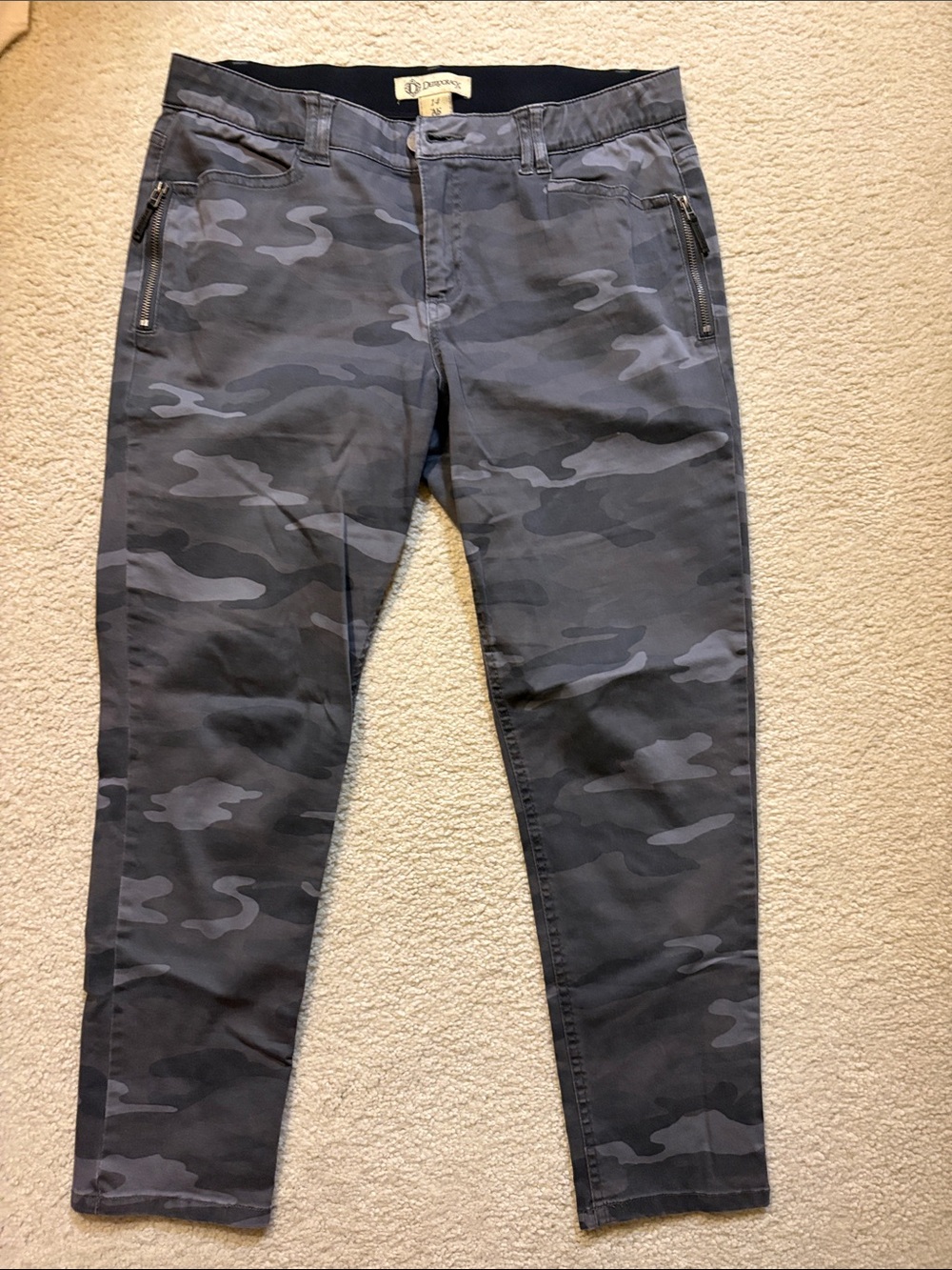 Democracy Ab technology Camo pants zip pockets